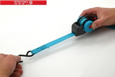 Compass Popruh s ráčnou a háky samonavíjecí 100daN 2m TÜV BLUE WAY