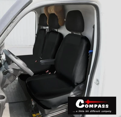 Compass Potahy sedadel sada 1+2 VAN černé (VÝPRODEJ)