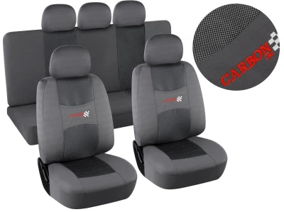 Compass Potahy sedadel sada 9ks CARBON LIGHT šedé AIRBAG Compass Potahy sedadel sada 9ks CARBON LIGHT šedé AIRBAG