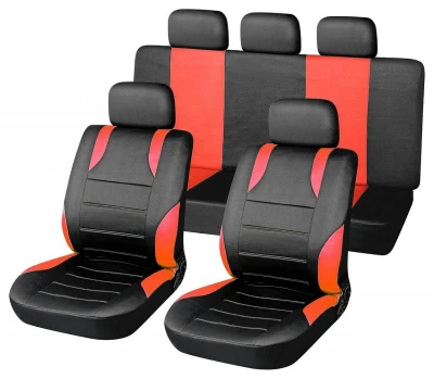 Compass Potahy sedadel sada 9ks SPORT červené AIRBAG Compass Potahy sedadel sada 9ks SPORT červené AIRBAG
