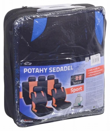 Compass Potahy sedadel sada 9ks SPORT modré AIRBAG