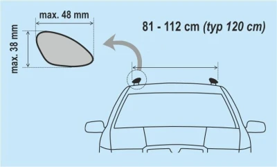 Compass Příčný nosník zamykací hliníkový 120cm ALU-PRO