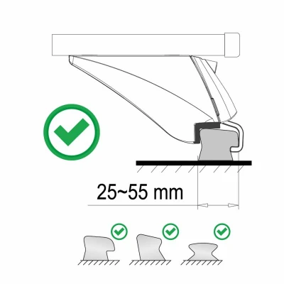 Compass Příčný nosník zamykací hliníkový 135cm ALU-INTEGRAL TÜV