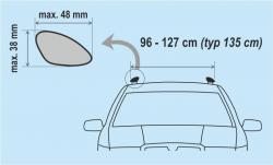 Compass Příčný nosník zamykací hliníkový 135cm ALU-PRO