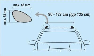 Compass Příčný nosník zamykací hliníkový 135cm ALU-PRO