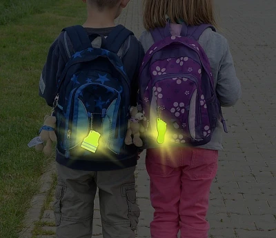 Compass Čtyřlístek modrý reflexní přívěsek