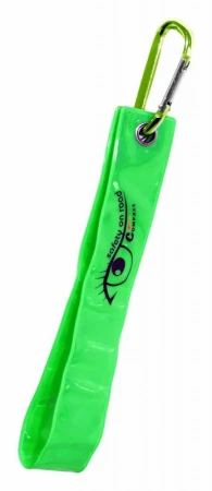 Compass Přívěšek s karabinou reflexní S.O.R. zelený