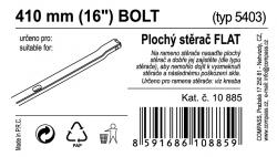 Compass Stěrač FLAT BULK (BOLT) 16[34]/410mm