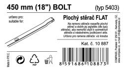 Compass Stěrač FLAT BULK (BOLT) 18[34]/450mm