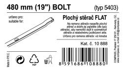 Compass Stěrač FLAT BULK (BOLT) 19[34]/480mm