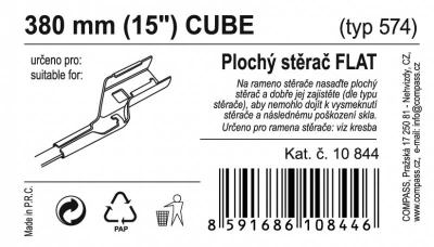 Compass Stěrač FLAT BULK (CUBE) 15[34]/380mm