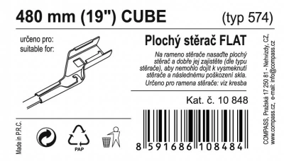 Compass Stěrač FLAT BULK (CUBE) 19[34]/480mm