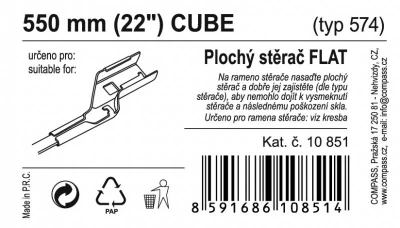 Compass Stěrač FLAT BULK (CUBE) 22[34]/550mm