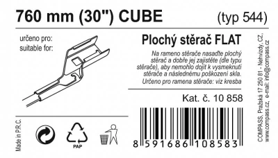 Compass Stěrač FLAT BULK (CUBE) 30[34]/750mm