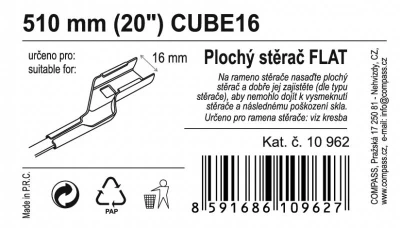 Compass Stěrač FLAT BULK (CUBE16) 20[34]/510mm