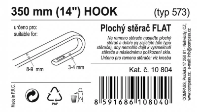 Compass Stěrač FLAT BULK (HOOK) 14[34]/350mm