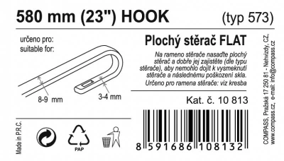 Compass Stěrač FLAT BULK (HOOK) 23[34]/580mm