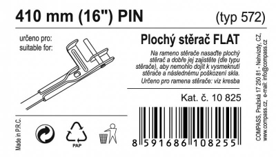 Compass Stěrač FLAT BULK (PIN) 16[34]/410mm