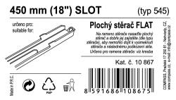 Compass Stěrač FLAT BULK (SLOT) 18[34]/450mm