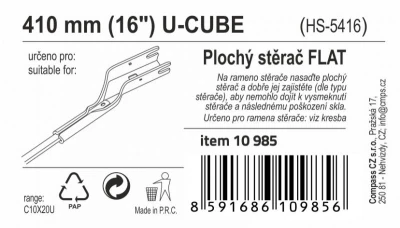 Compass Stěrač FLAT BULK (U-CUBE) 16[34]/410mm