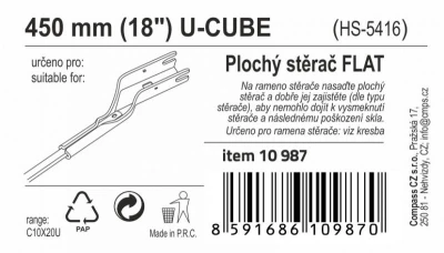 Compass Stěrač FLAT BULK (U-CUBE) 18[34]/450mm