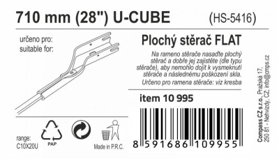 Compass Stěrač FLAT BULK (U-CUBE) 28[34]/710mm