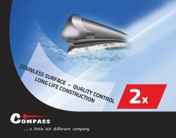Compass Stěrače FLAT DOUBLE (D8) 530+480mm FAB I, OCT I