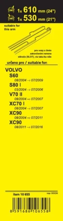 Compass Stěrače FLAT SET (SLOT) 610+530mm