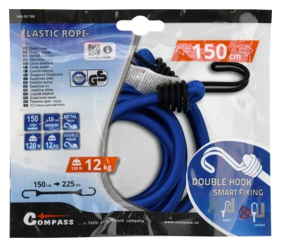 Compass Upínač pružný DOUBLE HOOK 10mm/150cm TÜV/GS Compass Upínač pružný DOUBLE HOOK 10mm/150cm TÜV/GS