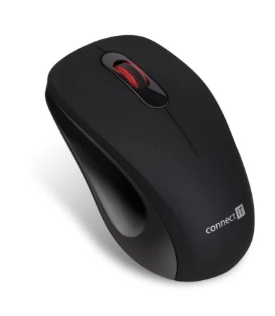 Connect IT "MUTE" bezdrátová optická tichá myš, USB, (+ 1x AA baterie zdarma), černá Connect IT "MUTE" bezdrátová optická tichá myš, USB, (+ 1x AA baterie zdarma), černá