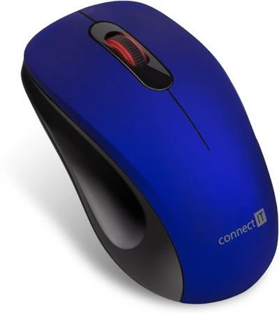 Connect IT "MUTE" bezdrátová optická tichá myš, USB, (+ 1x AA baterie zdarma), modrá Connect IT "MUTE" bezdrátová optická tichá myš, USB, (+ 1x AA baterie zdarma), modrá