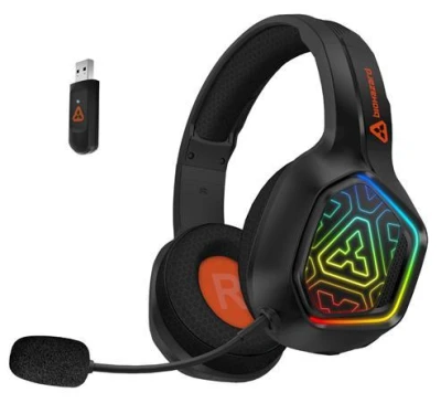 Connect IT BIOHAZARD Blast herní bezdrátová sluchátka s mikrofonem,RGB pods.,BT/2,4GHz/Jack+USB-C/ČERNÁ