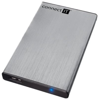 Connect IT Externí box LITE pro HDD 2,5" SATA, USB 3.0 stříbrný