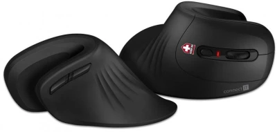Connect IT FOR HEALTH ergonomická vertikální myš, (+ 1x AA baterie zdarma), bezdrátová, ČERNÁ Connect IT FOR HEALTH ergonomická vertikální myš, (+ 1x AA baterie zdarma), bezdrátová, ČERNÁ