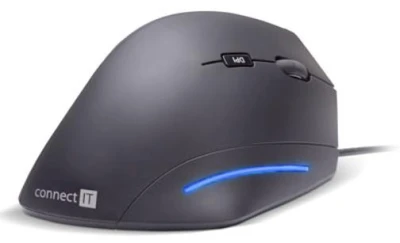 Connect IT FOR HEALTH ergonomická vertikální myš, USB, drátová Connect IT FOR HEALTH ergonomická vertikální myš, USB, drátová