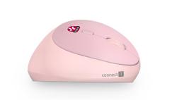 CONNECT IT FOR HEALTH LADIES PINK ergonomická vertikální myš, bezdrátová CONNECT IT FOR HEALTH LADIES PINK ergonomická vertikální myš, bezdrátová