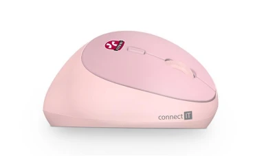 Connect IT FOR HEALTH LADIES PINK ergonomická vertikální myš, bezdrátová Connect IT FOR HEALTH LADIES PINK ergonomická vertikální myš, bezdrátová