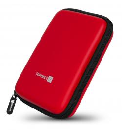 CONNECT IT HardShellProtect pevné skořepinové ochranné pouzdro na 2,5" HDD, červené CONNECT IT HardShellProtect pevné skořepinové ochranné pouzdro na 2,5" HDD, červené