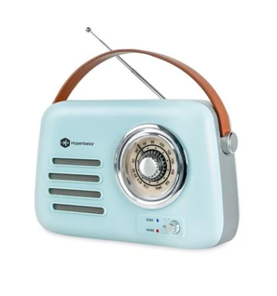 Connect IT Hyperbass RetroBEAT FM rádio a bezdrátový reproduktor TYRKYSOVÝ