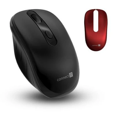 Connect IT LONG LIFE bezdrátová optická tichá myš, (+ 2x AA baterie zdarma),čer.kryt vyměnitelný, ČERNÁ Connect IT LONG LIFE bezdrátová optická tichá myš, (+ 2x AA baterie zdarma),čer.kryt vyměnitelný, ČERNÁ
