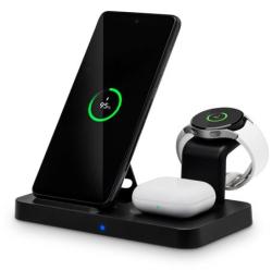 CONNECT IT MultiCharge 3v1 bezdrátová Qi nabíječka pro SAMSUNG, ČERNÁ CONNECT IT MultiCharge 3v1 bezdrátová Qi nabíječka pro SAMSUNG, ČERNÁ