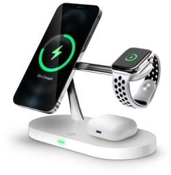 CONNECT IT MultiCharge 5 v 1 MagSafe Wireless Fast Charge bezdrátová nabíječka, BÍLÁ CONNECT IT MultiCharge 5 v 1 MagSafe Wireless Fast Charge bezdrátová nabíječka, BÍLÁ