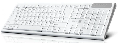 Connect IT Multimediální bezdrátová klávesnice, 2,4GHz, USB, CZ + SK layout, bílá Connect IT Multimediální bezdrátová klávesnice, 2,4GHz, USB, CZ + SK layout, bílá