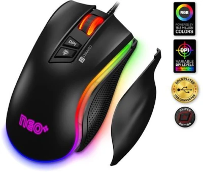 Connect IT NEO+ profesionální optická herní myš se softwarem, RGB podsvícení, ČERNÁ Connect IT NEO+ profesionální optická herní myš se softwarem, RGB podsvícení, ČERNÁ