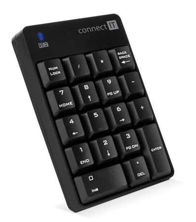 Connect IT NumCALC bezdrátová numerická klávesnice, (+ 1x AAA baterie zdarma), ČERNÁ Connect IT NumCALC bezdrátová numerická klávesnice, (+ 1x AAA baterie zdarma), ČERNÁ