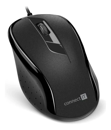 Connect IT Optická myš, ergonomická, USB, černá Connect IT Optická myš, ergonomická, USB, černá