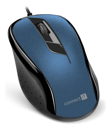 Connect IT Optická myš, ergonomická, USB, modrá Connect IT Optická myš, ergonomická, USB, modrá