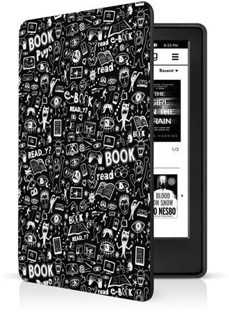 Connect IT Pouzdro pro Amazon Kindle 2021 (11th gen.), DOODLE ČERNÁ