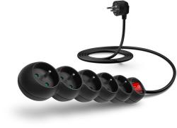 CONNECT IT prodlužovací kabel 230 V, 5 zásuvek, 2 m, s vypínačem (černý) CONNECT IT prodlužovací kabel 230 V, 5 zásuvek, 2 m, s vypínačem (černý)