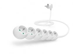 CONNECT IT prodlužovací kabel 230 V, 6 zásuvek, 2 m, bez vypínače (bílý) CONNECT IT prodlužovací kabel 230 V, 6 zásuvek, 2 m, bez vypínače (bílý)